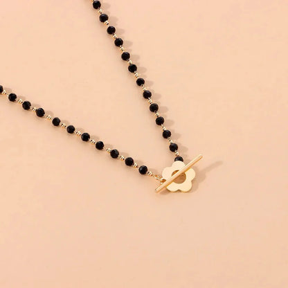 Floral Choker Flower Clasp Necklace